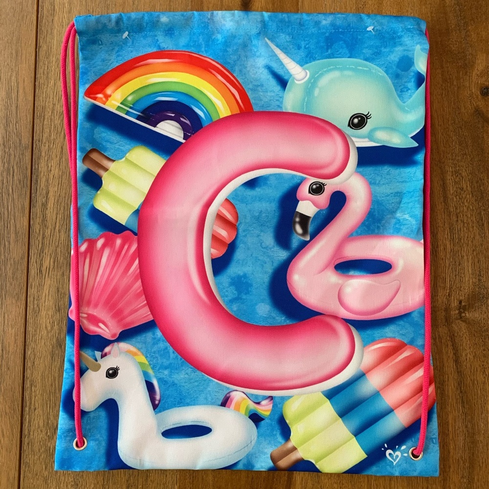 Girl’s “C” Bag with Unicorn Flamingo Pool Floats